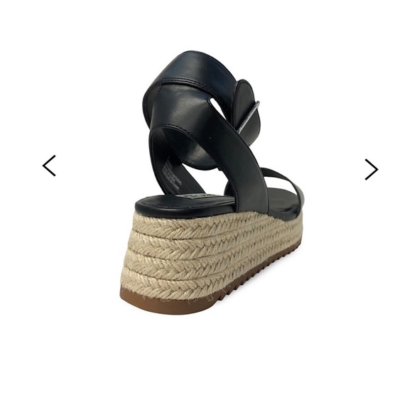 DESIGN LAB Kendra Espadrille black Wedge Sandals - Picture 2 of 3